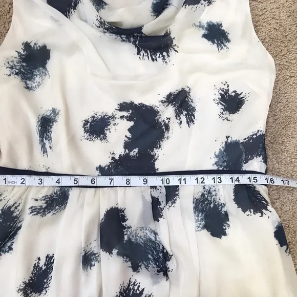 LOFT size 12 combo Sleeveless cowl balloon dress - Picture 6 of 9